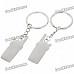 Zinc Alloy Lovers Keychains (Love 520 & You 1314 / 2-Piece Set)