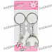 Zinc Alloy Lovers Keychains (Microphone & Headset / 2-Piece Set)