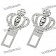 Stylish Crown Universal Stainless Steel Seat Belt Buckle Latches (Pair)