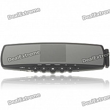 Bluetooth Handsfree Rearview Mirror Car Kit with Caller ID Display + Rearview Camera (DC 12~24V)