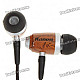 KANEN In-Ear Earphone w/ Microphone + Volume Control + Clip - Black (3.5mm Jack / 120cm-Cable)