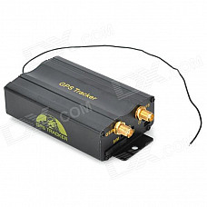 Portable Multi-Function SMS/GPRS/GPS Vehicle Tracker - Black