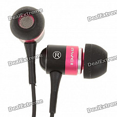 Stylish In-Ear Earphone with Earbuds - Black + Purple (3.5mm Jack/136cm-Cable)