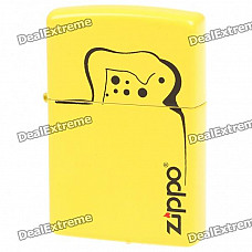 Genuine Zippo Fuel Copper Fluid Lighter - Yellow