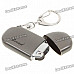 Butane Flame Lighter Keychain - Grey