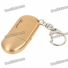 Butane Flame Lighter Keychain - Golden