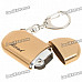 Butane Flame Lighter Keychain - Golden