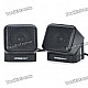 Unique 180 Degree Rotatable USB Powered Music Speakers - Black