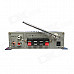 160W Hi-Fi Stereo Amplifier MP3 Player for Car/Motorcycle - Blue + Silver (SD/USB)