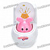 Cute Rabbit Toilet Bowl Style Money Coin Bank (2 x AAA/Random Color)