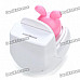 Cute Rabbit Toilet Bowl Style Money Coin Bank (2 x AAA/Random Color)