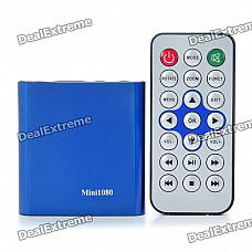 Mini 1080P HD Media Player with SD/USB/HDMI/AV/YPbPr - Blue