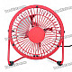 USB Powered 4-Blade Cooling Fan - Red