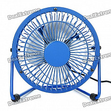 USB Powered 4-Blade Cooling Fan - Blue
