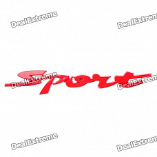 3D Sport Pattern Car Decorative Sticker - Red