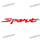 3D Sport Pattern Car Decorative Sticker - Red