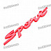 3D Sport Pattern Car Decorative Sticker - Red