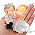 Western Style Resin Wedding Couple Display Dolls