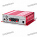 160W Hi-Fi Stereo Amplifier MP3 Player w/ SD/USB for Car/Motorcycle - Red + Silver (12V)