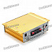 160W Hi-Fi Stereo Amplifier MP3 Player w/ FM/SD/USB for Car/Motorcycle - Golden + Silver (12V)