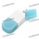 Cute USB 2.0 Silicone Housing USB Flash Drive - White + Light Blue (2GB)