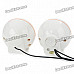 Stylish 2x3W USB Powered MP3 Music Speaker - White (60CM Cable)