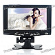7" TFT LCD Monitor Digital DVB-T TV Receiver with Remote Controller - Black