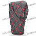 Vintage 5-in-1 Dani Leather Protective Sleeves/Covers Set for Car - Black + Red