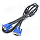 SIXCLOVER VGA HD 15 Pin Male to Male Connection Cable (1.5m-Length)