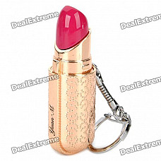 Lipstick Shaped Butane Flame Lighter Keychain