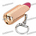 Lipstick Shaped Butane Flame Lighter Keychain