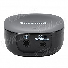 OURSPOP AC Powered Bluetooth V2.1 A2DP Audio Receiver - Black