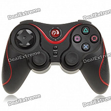 Rechargeable DualShock Bluetooth Wireless SIXAXIS Controller for PS3 (Black + Red)