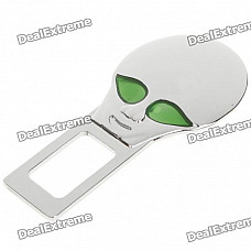 Universal Alien Style Safety Seat Belt Buckle - Silver + Green