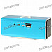 1.6" LCD 2x3W Mini USB Rechargeable MP3 Player Speaker with FM/USB/TF - Blue