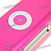 1.6" LCD 2x3W Mini USB Rechargeable MP3 Player Speaker with FM/USB/TF - Deep Pink