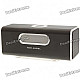 1.6" LCD 2x3W Mini USB Rechargeable MP3 Player Speaker with FM/USB/TF - Black