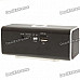 1.6" LCD 2x3W Mini USB Rechargeable MP3 Player Speaker with FM/USB/TF - Black