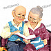 Peaceful Resin Reading Grandma and Grandpa Toy Desktop Doll