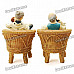 Resin Couple Dolls Toy Desktop Decoration - Pair