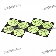 Cute Feet Style Reflective PVC Stickers (8-Piece Pack)