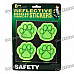 Cute Feet Style Reflective PVC Stickers (8-Piece Pack)