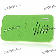 POWEREAL Portable USB Rechargeable Concept Hybrid Paper Cone Resonance Speaker w/ 3.5mm Jack - Green