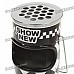 Cool Mini Trash Can with Ashtray - Black + White