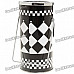 Cool Mini Trash Can with Ashtray - Black + White