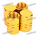 M12(12mm) Universal Fashion Car Tire Valve Caps - Gold (4-Piece Pack)