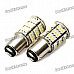 1157 BAY15D 3.25W 6500K 216-Lumen 54x3528 SMD LED White Light Bulbs for Car - Pair (12V)