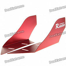 Cool Universal Car Decorative Front/Rear Wind Fins - Red (Pair)