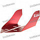 Cool Universal Car Decorative Front/Rear Wind Fins - Red (Pair)