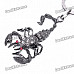 Gothic Rhinestone Scorpion Keychain - Silver Grey